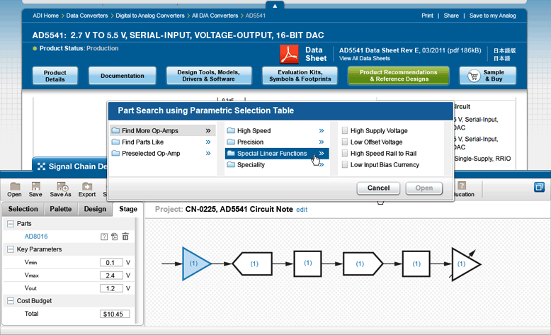 Screenshot Signal Chain Designer