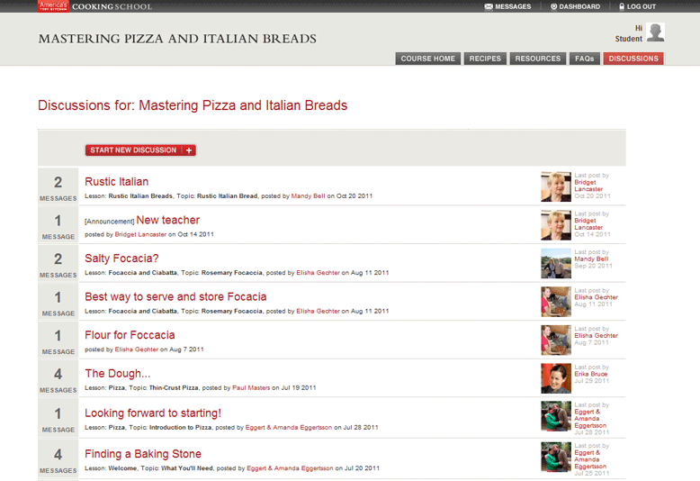Screenshot Members Discussion Page